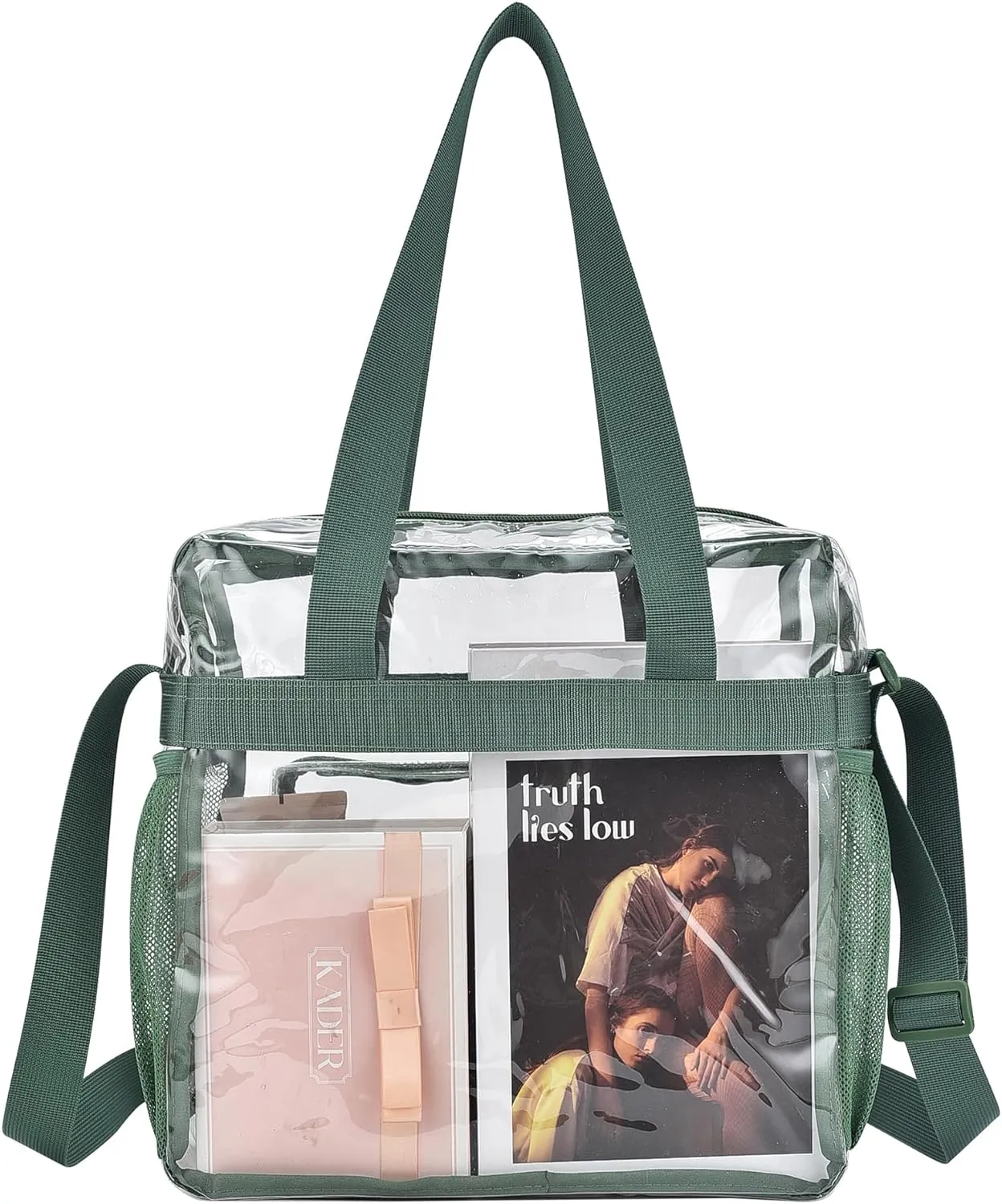 Clear Bag for Stadium Events 12x12x6, Clear Bag Clear Tote Bag with Reinforced Straps for Sporting Events Travel