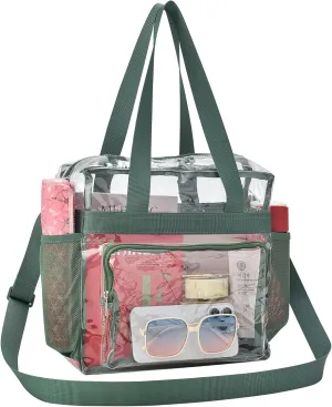 Clear Bag for Stadium Events 12x12x6, Clear Bag Clear Tote Bag with Reinforced Straps for Sporting Events Travel