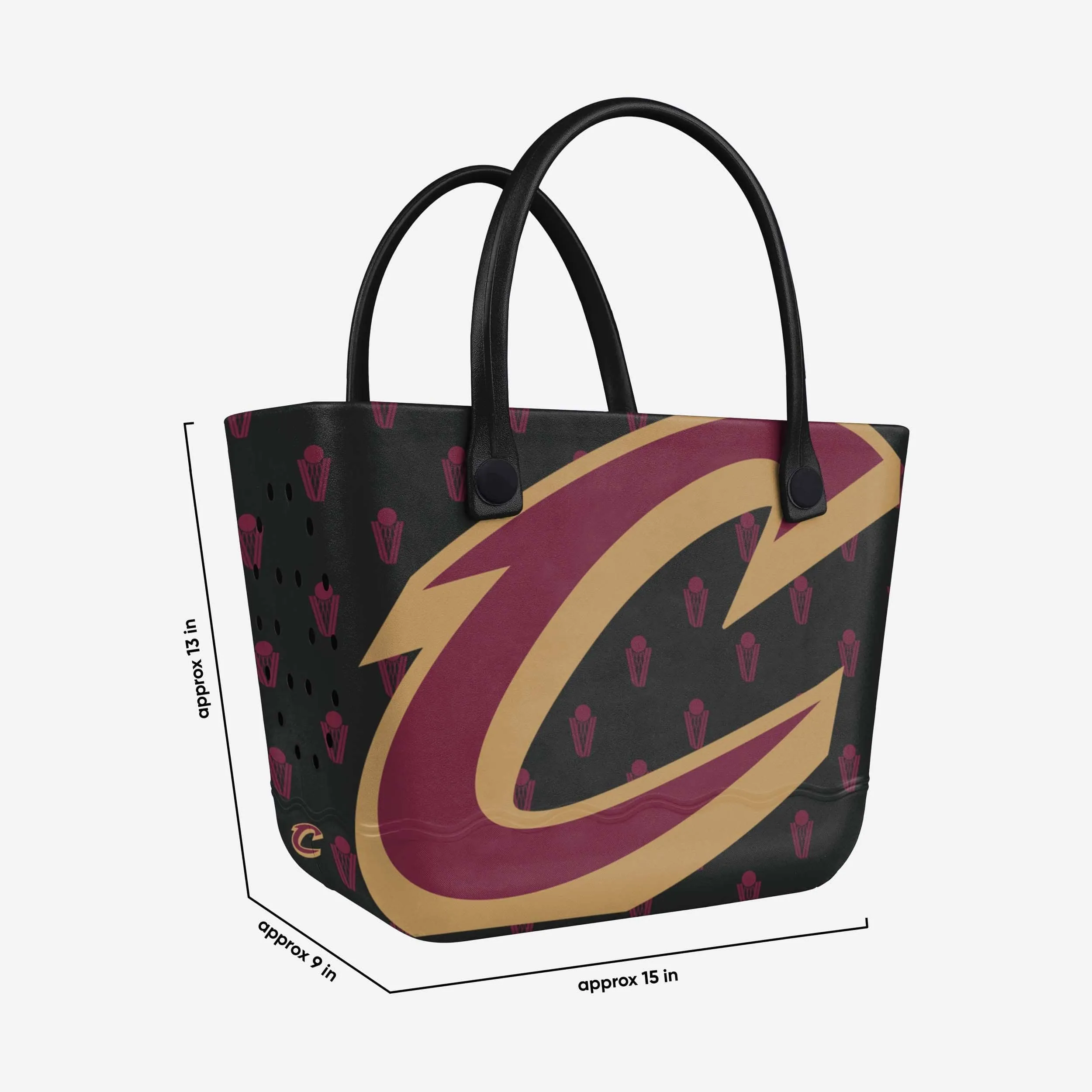 Cleveland Cavaliers Big Logo Mini Print Tailgate Tote Bag
