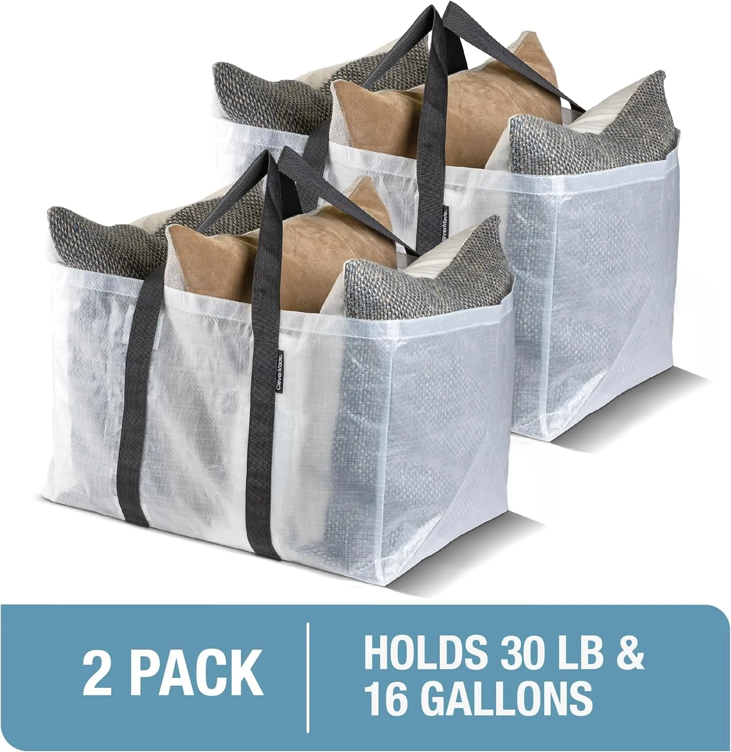 CleverMade Storage Bags and Totes - Soft-Sided, Durable Multi-Purpose Storage Solutions for Moving, Shopping, and Organizing