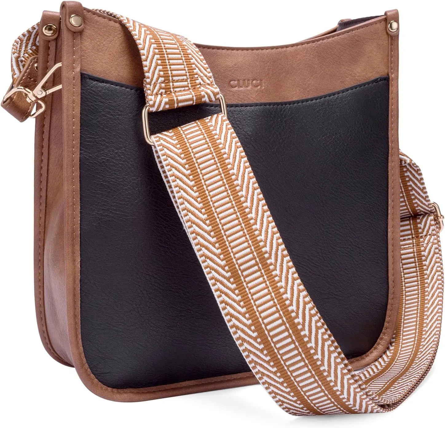 CLUCI Purses for Women, Vegen Leather Crossbody Bags for Woman Trendy, 2PCS Hobo Handbag with 2 Adjustable Guitar Strap