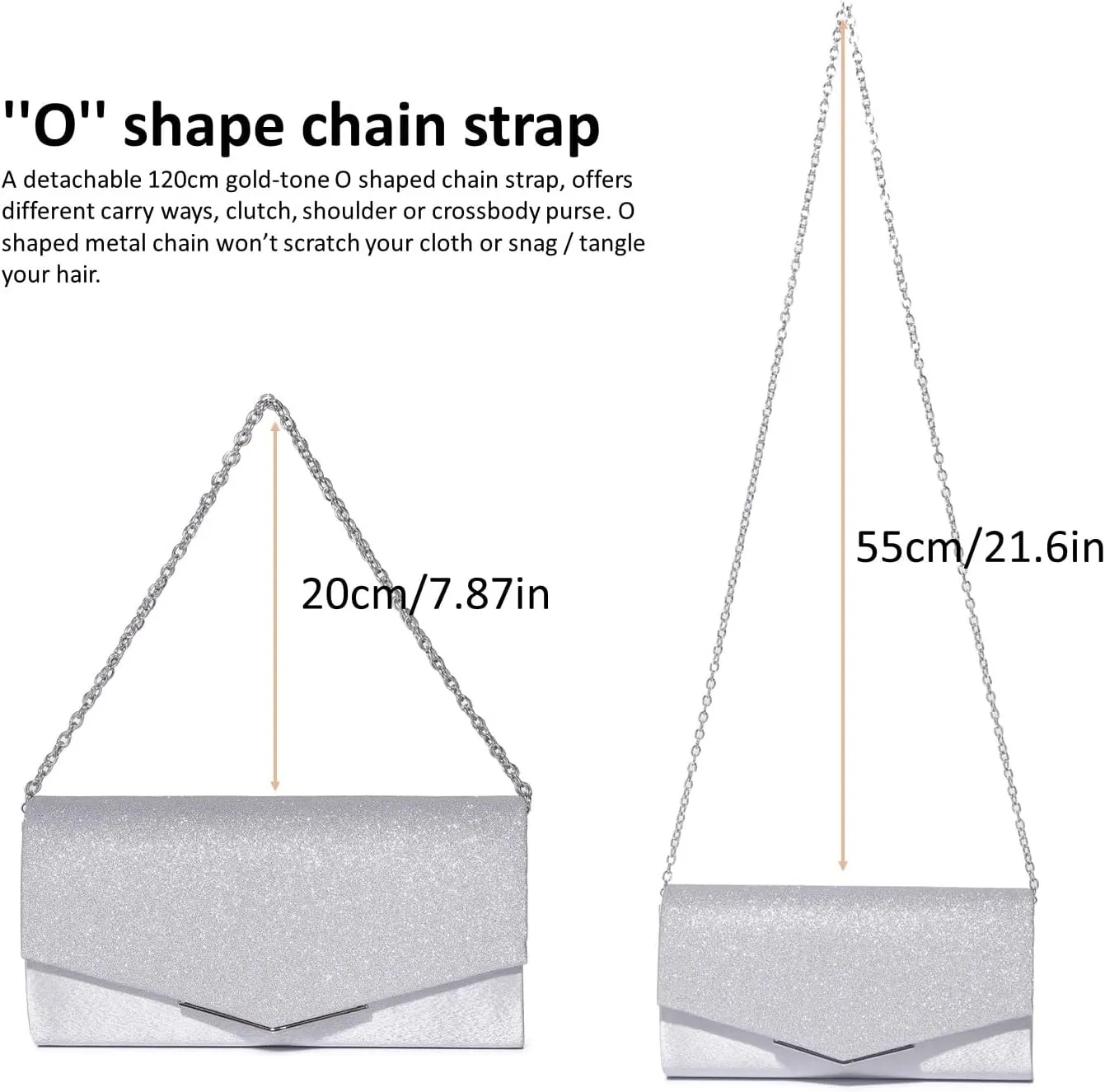Clutch Purses For Women Evening Bags Shining Envelope Handbags Shoulder Crossbody bag for Women Wedding Party Prom