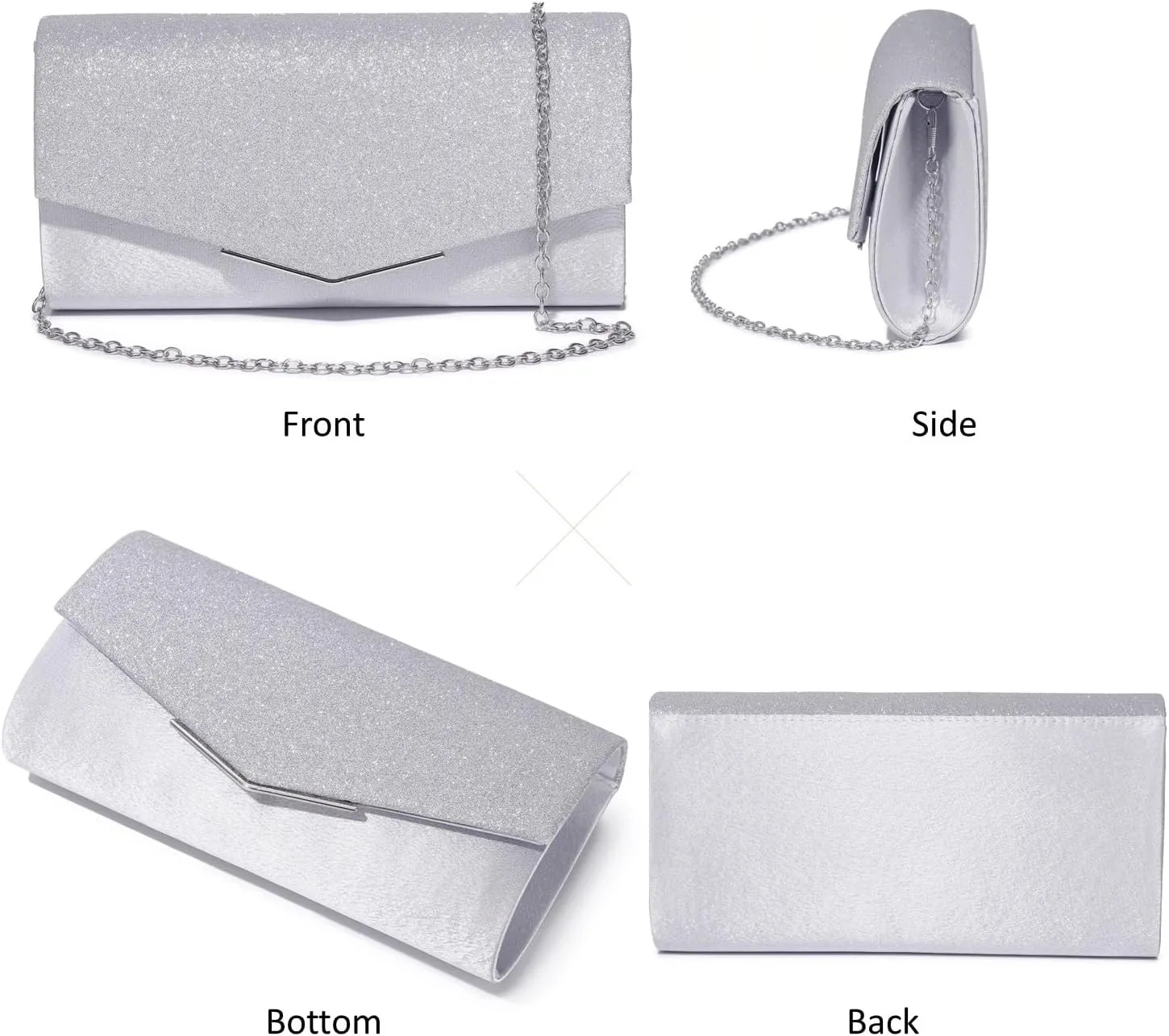 Clutch Purses For Women Evening Bags Shining Envelope Handbags Shoulder Crossbody bag for Women Wedding Party Prom