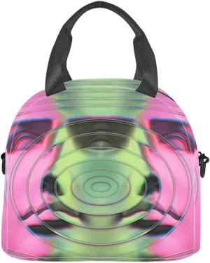 Collage plaster antique sculpture human face a pop art style Modern Insulated Adult Lunch Bag with Shoulder Strap for Women Lightweight Reusable Portable Freezable Lunch Tote Bag for Work Picnic