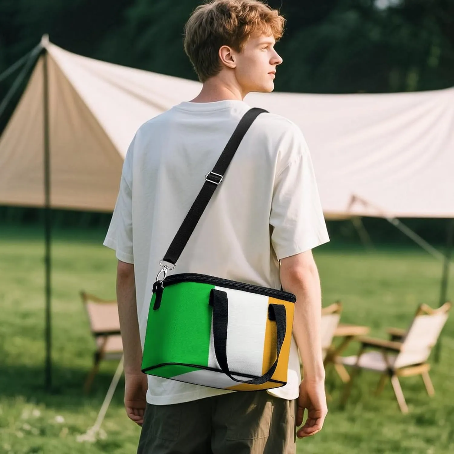 Collapsible Cooler Bag Camping Cooler Tote Lunch Cooler Insulated Waterproof Lunch Box for Picnic Beach Travel