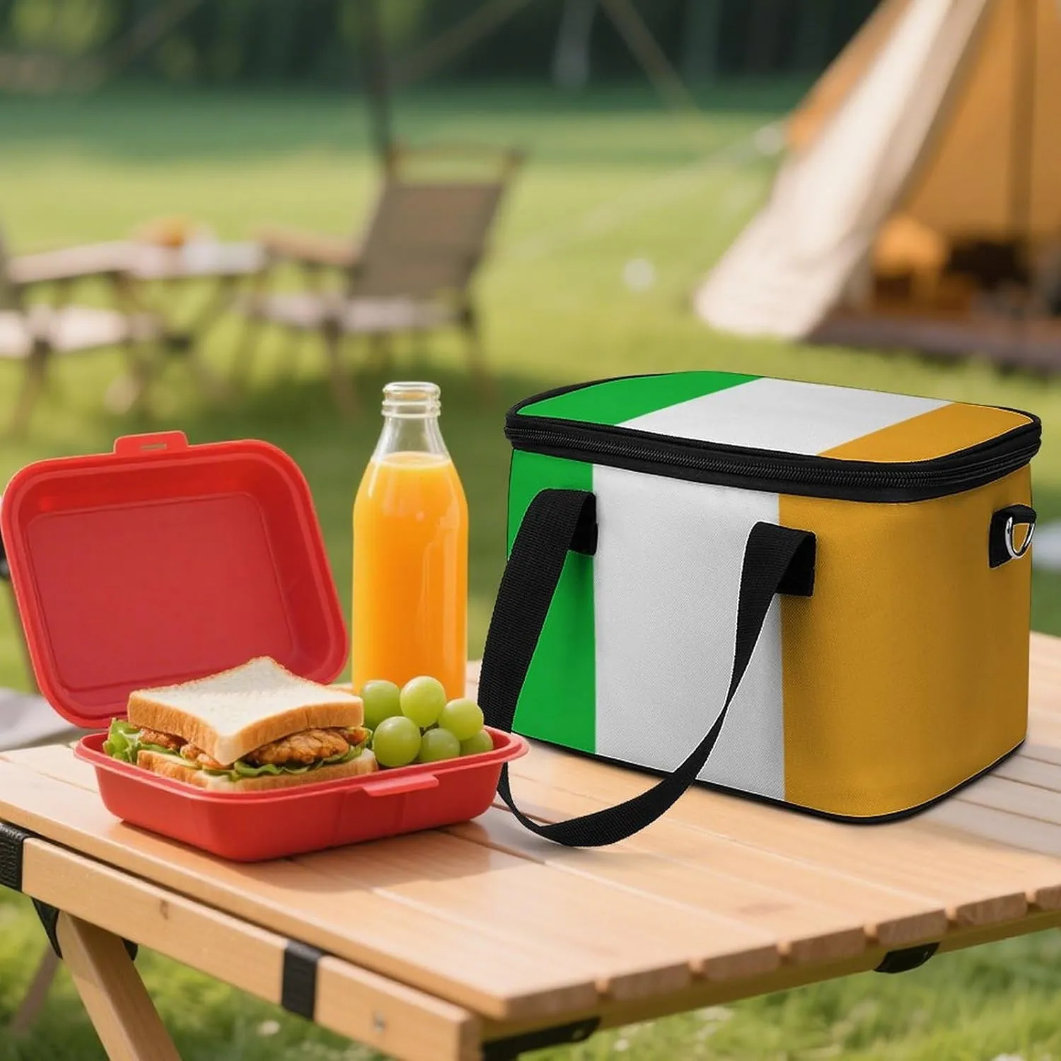 Collapsible Cooler Bag Camping Cooler Tote Lunch Cooler Insulated Waterproof Lunch Box for Picnic Beach Travel