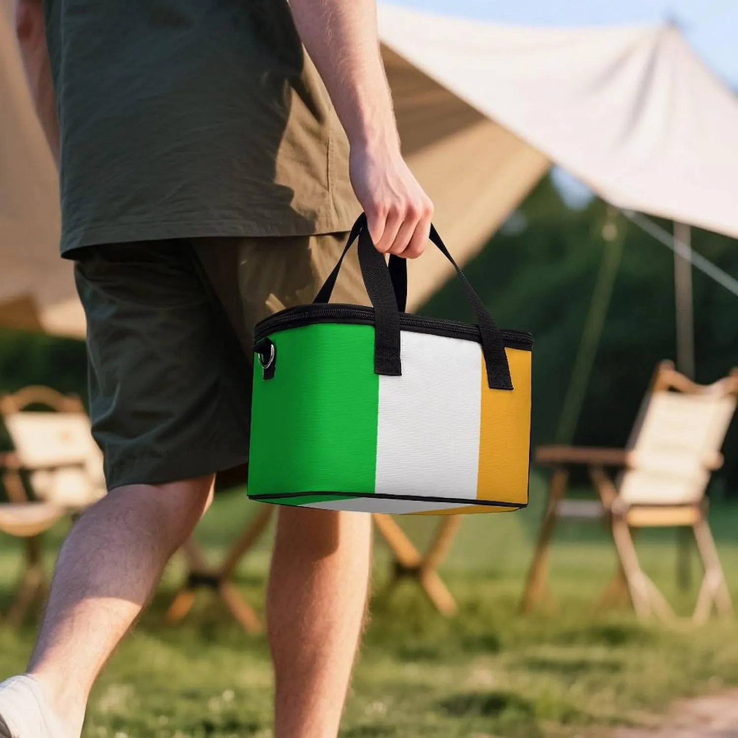 Collapsible Cooler Bag Camping Cooler Tote Lunch Cooler Insulated Waterproof Lunch Box for Picnic Beach Travel