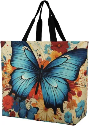 Colorful Buttons Tote Bags, Reusable Grocery Bags, Large Shopping Bag, Shoulder Bag for Women