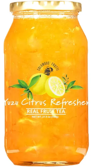 Columbus' Frutti Real Fruit Tea(Yuzu Citron) - 27.5 Oz (1.7 Pound)
