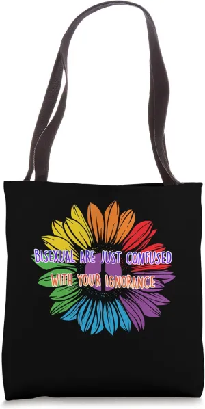 Confused with Your Ignorance Bisexual LGBTQ Bi Pride Funny Tote Bag