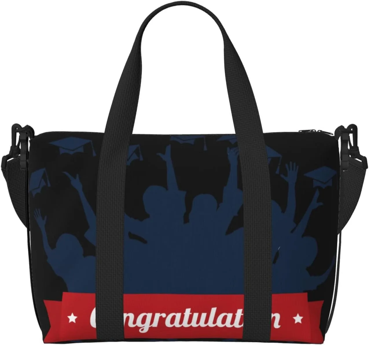 Congratulation Graduate Travel Bag for Women Men Weekender Bags Carry on Overnight Bag Tote Bag Yoga Gym Bag for Gym, Work, Weekend, Travel, Personal Items