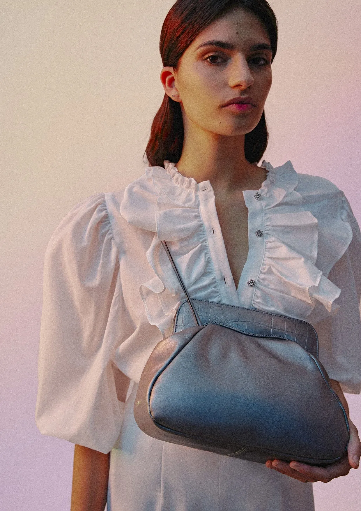 Constanza Leather Clutch Bag