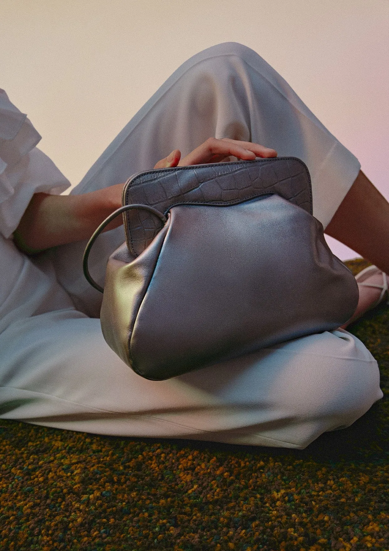 Constanza Leather Clutch Bag