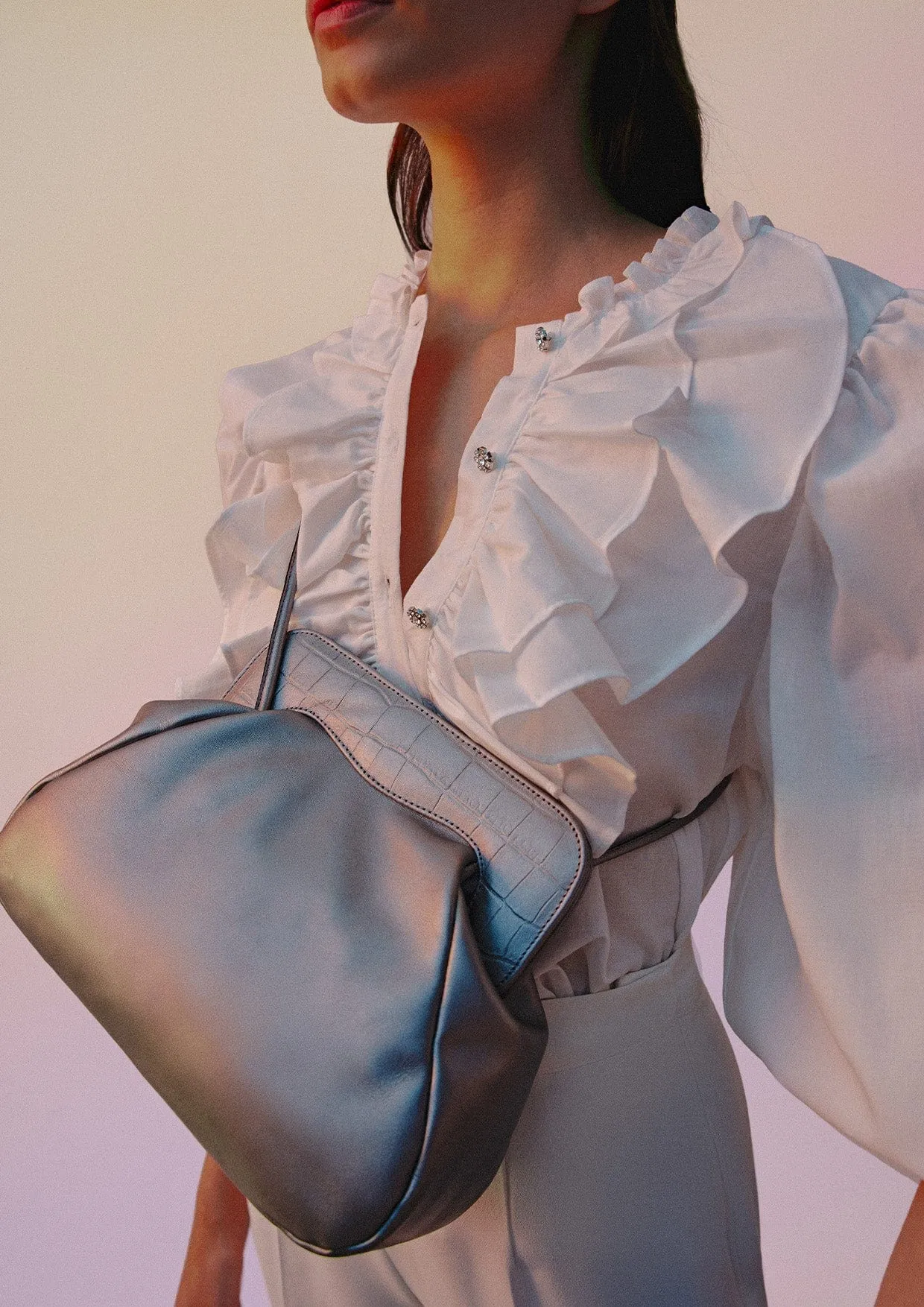 Constanza Leather Clutch Bag