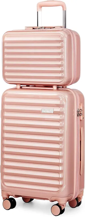 Coolife Luggage Suitcase expandable (only 28”) ABS PC Spinner suitcase with TSA Lock carry on 20 in 24in 28in
