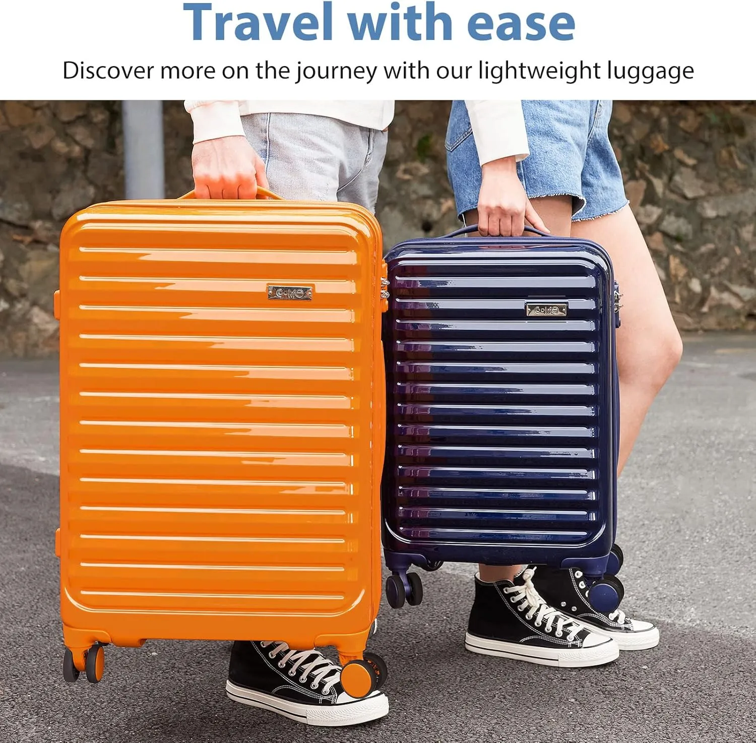 Coolife Luggage Suitcase expandable (only 28”) ABS PC Spinner suitcase with TSA Lock carry on 20 in 24in 28in