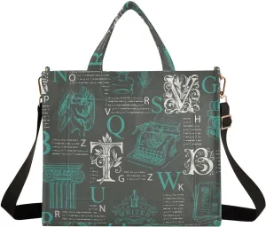 Corduroy Handbags for Women Tote Bags with Adjustable Strap Capital Letters Shoulder Bag Casual Crossbody Bag Ladies Handbags Tote Bag for School Work Travel Beach Shopping Bag