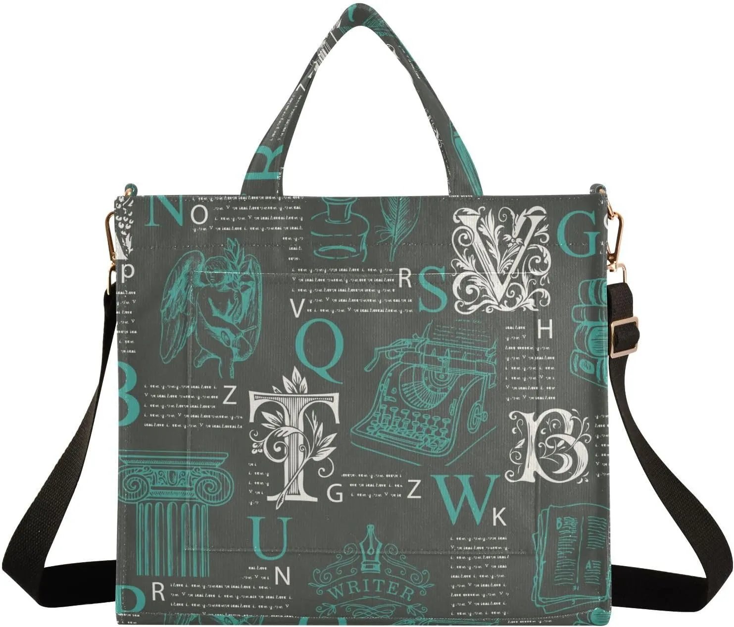 Corduroy Handbags for Women Tote Bags with Adjustable Strap Capital Letters Shoulder Bag Casual Crossbody Bag Ladies Handbags Tote Bag for School Work Travel Beach Shopping Bag
