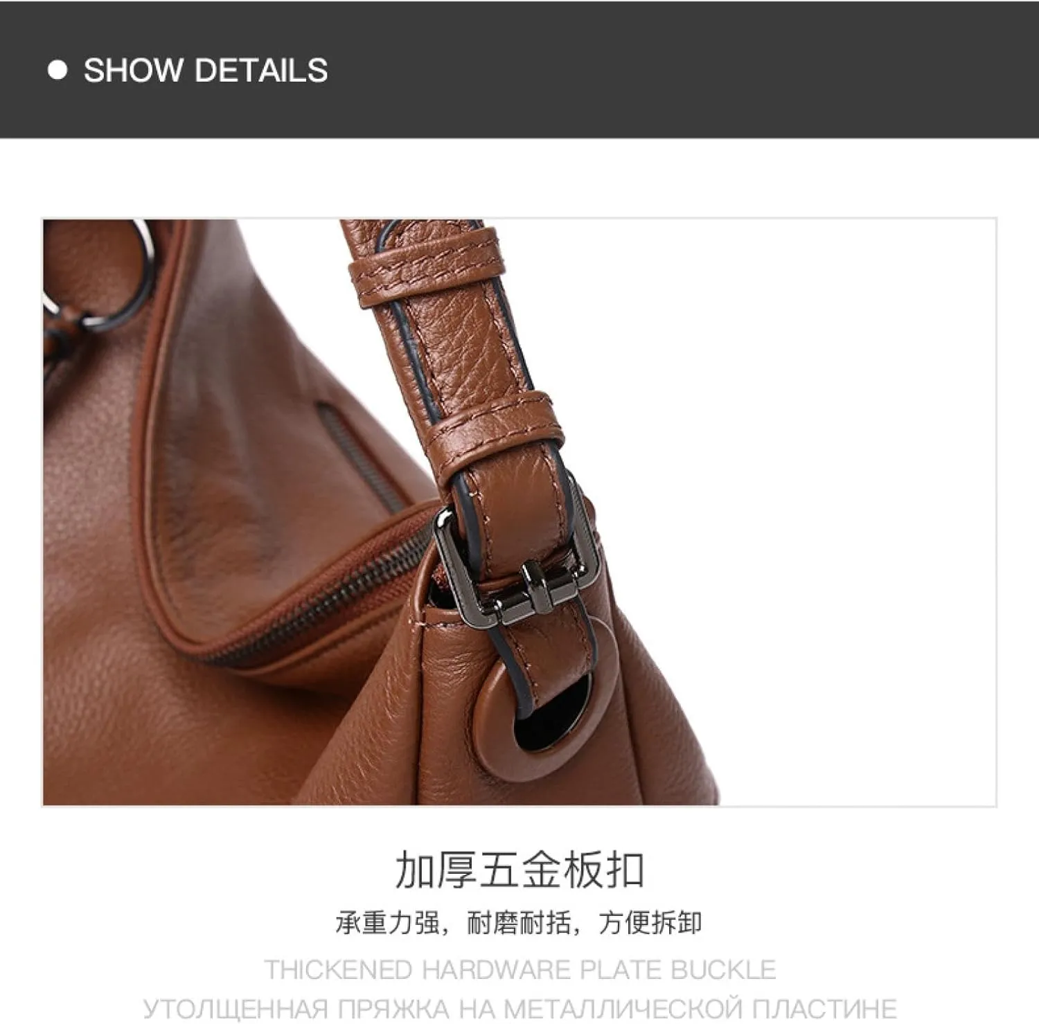 Cowhide Genuine Leather Commuter Fashion Tote Underarm Slouchy Large Shoulder Crossbody Bag