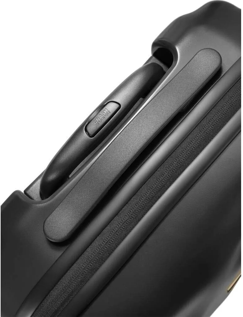 CRASH BAGGAGE Icon - 31 Inch Rolling Suitcase with 4 Spinner Wheels, Hardside Polycarbonate Travel Luggage, Lightweight, Interior Pockets, Airline Approved Lock, 99L - Large/Black