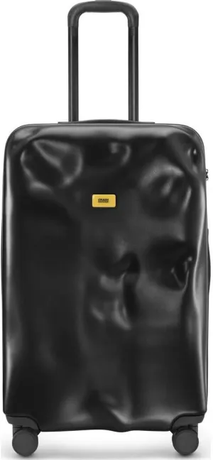 CRASH BAGGAGE Icon - 31 Inch Rolling Suitcase with 4 Spinner Wheels, Hardside Polycarbonate Travel Luggage, Lightweight, Interior Pockets, Airline Approved Lock, 99L - Large/Black
