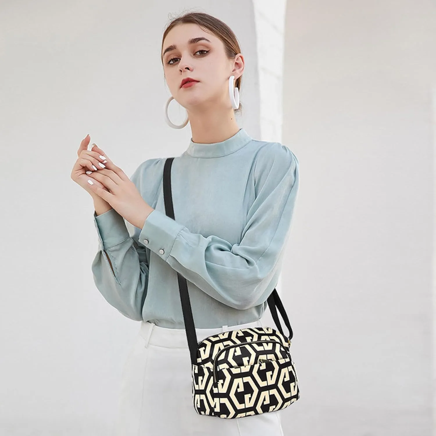 Crossbody Bag, Women's Cloth Bag, Satin Water-Repellent Mom Shoulder Bag