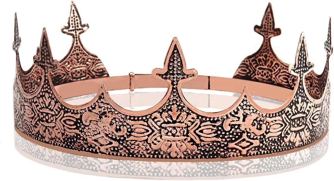 Crown Hair Jewelry Royal King Diadem Men Metal Big Tiaras For Wedding Prom Bridal Party Halloween Costume Christmas Gifts