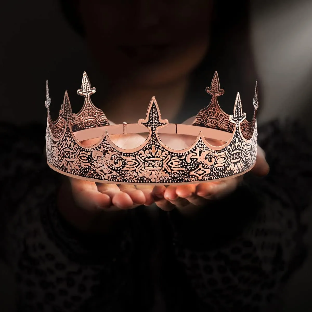Crown Hair Jewelry Royal King Diadem Men Metal Big Tiaras For Wedding Prom Bridal Party Halloween Costume Christmas Gifts