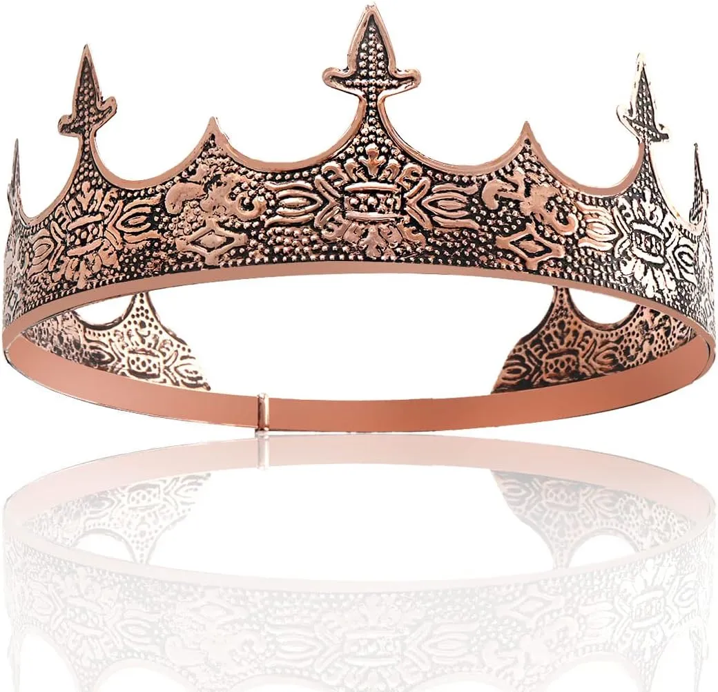 Crown Hair Jewelry Royal King Diadem Men Metal Big Tiaras For Wedding Prom Bridal Party Halloween Costume Christmas Gifts