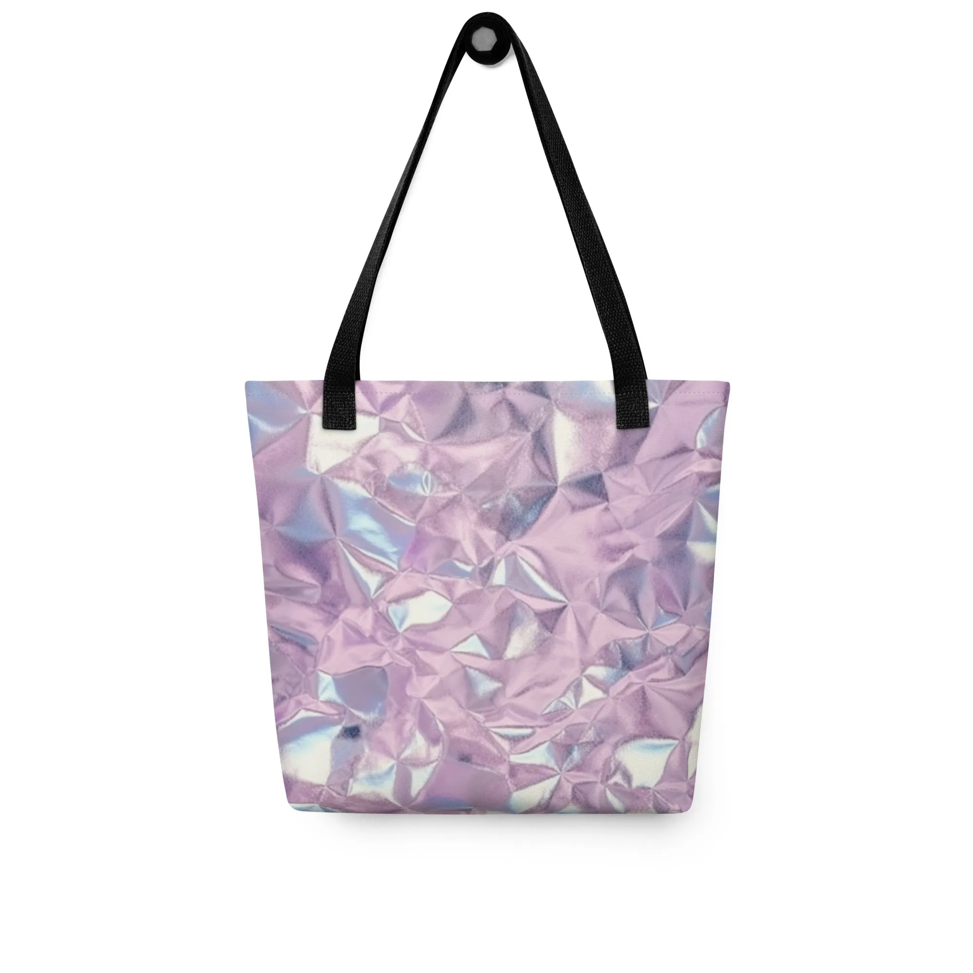 Crushed Pink Metallic All Over Print Tote Bag