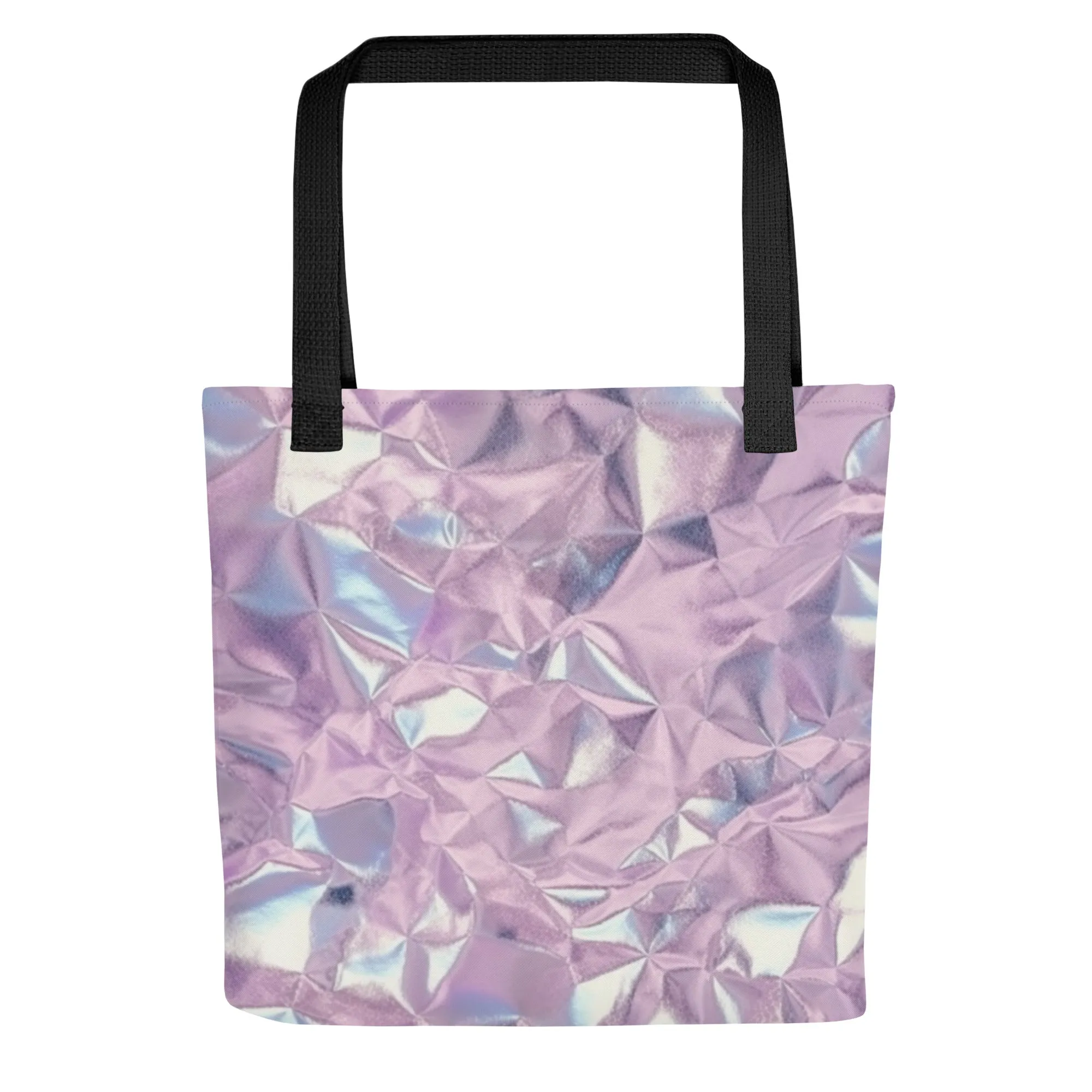 Crushed Pink Metallic All Over Print Tote Bag