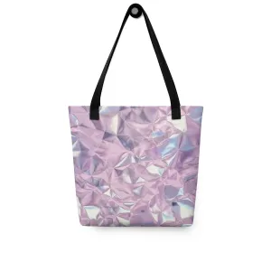 Crushed Pink Metallic All Over Print Tote Bag