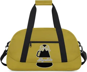 Custom Cheer Duffel Bags, Personalized Dance Sport Bags with Name, Customized Cheerleader Travel Bag Overnight Weekender Bags, Brown Gymnastics Gifts