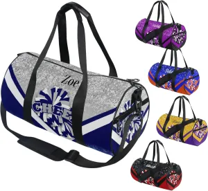 Custom Cheerleading Bag, Personalized Cheer Travel Duffel Bags with Name, Weekend Travel Overnight Bag for Women