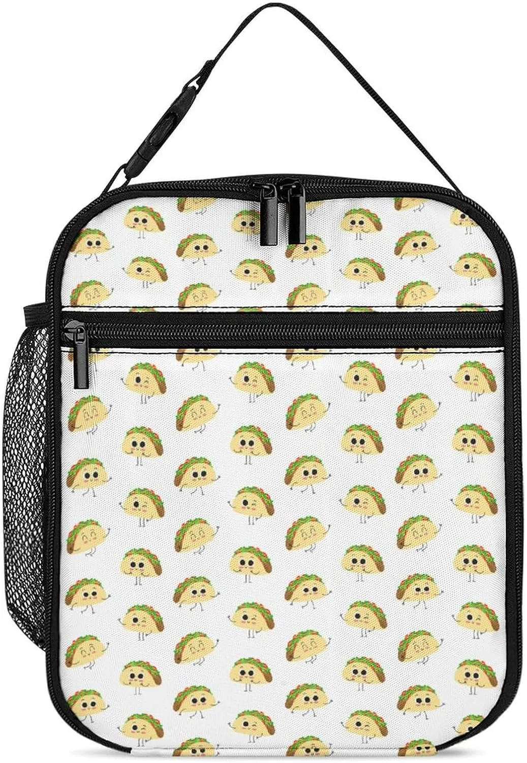 Cute Cartoon Mexican Fast Food Reusable Lunch Bag Insulated Portable Lunch Box Bag Leak Proof Dining Bag Lunch Box Container Tote Pattern154