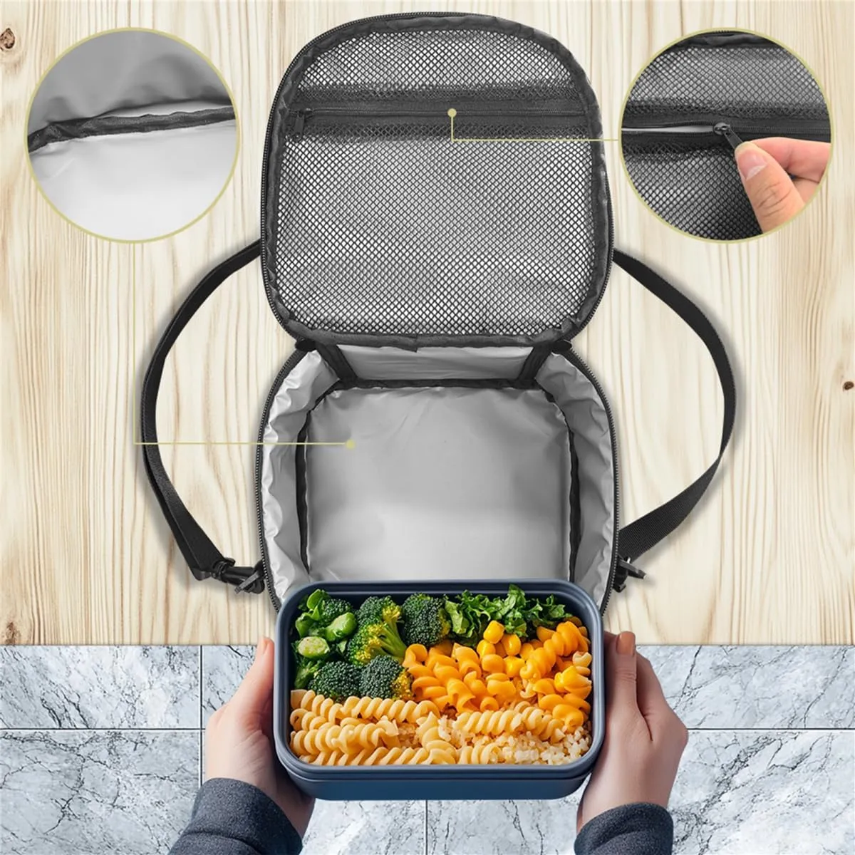Cute Dragon Kids Lunch Bag Reusable Insulated Lunch Bag with Adjustable Shoulder Strap Soft Cooler Tote Bags Food Container Back to School Cherry Blossom Lunchboxes