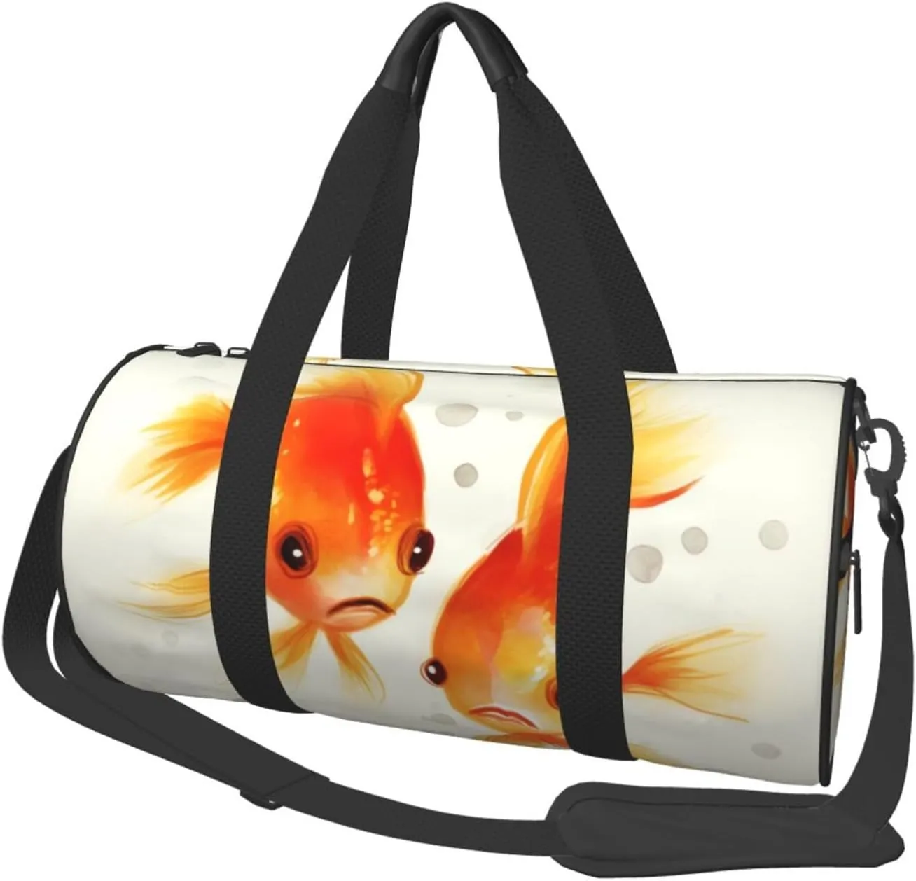 Cute fish Printed Sports Gym Bag for Men Women Foldable Duffel Bag Carry On Weekender Bag for Travel Sports
