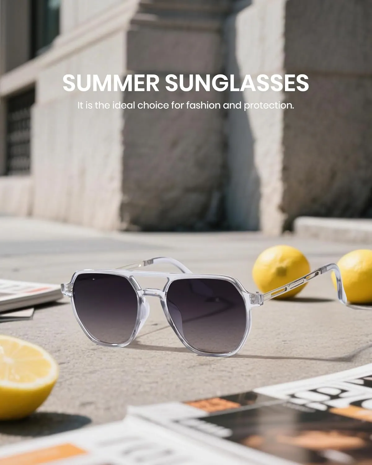 Cyxus Aviator Sunglasses for Women Trendy Shades UV Protection for Beach Music Festivals Shopping 1195