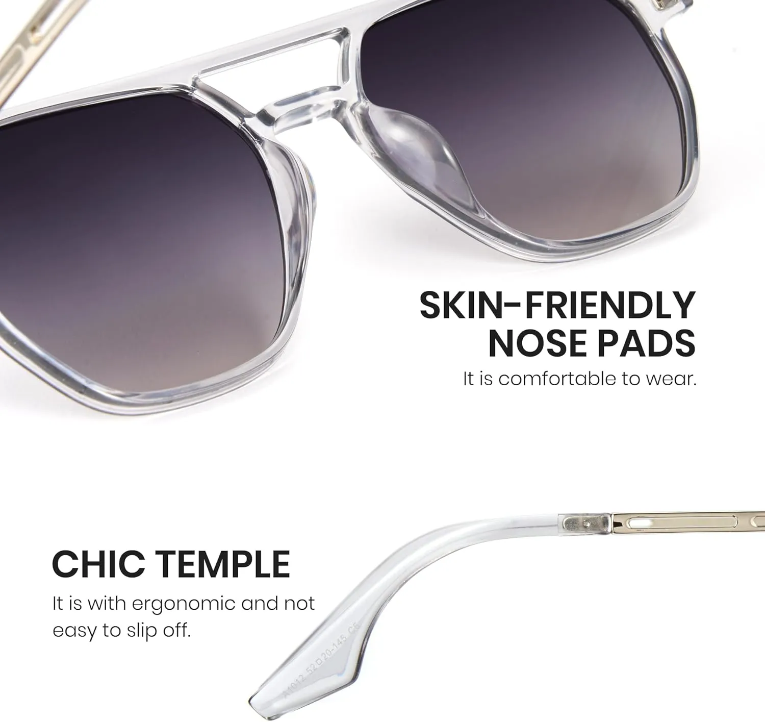 Cyxus Aviator Sunglasses for Women Trendy Shades UV Protection for Beach Music Festivals Shopping 1195