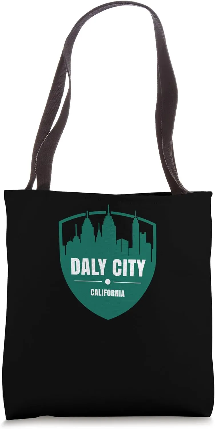 Daly City California CA US Cities Bay Area Retro Vintage Tote Bag