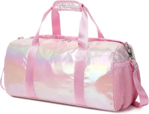 Dance Bag for Girls Sports Duffle Bag for Teen Girls Gym Bag with Shoes Compartment Wet Pocket Weekender Carry On Bag Travel Bag for Teens Girls