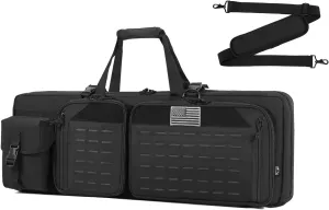DBTAC Urban Classic Tactical Double Long Gun Bag Soft Rifle Case Pistol Transportation Case w/Backpack Strap for Range Shooting Outdoor Hunting | 32" 36" 42" 48"