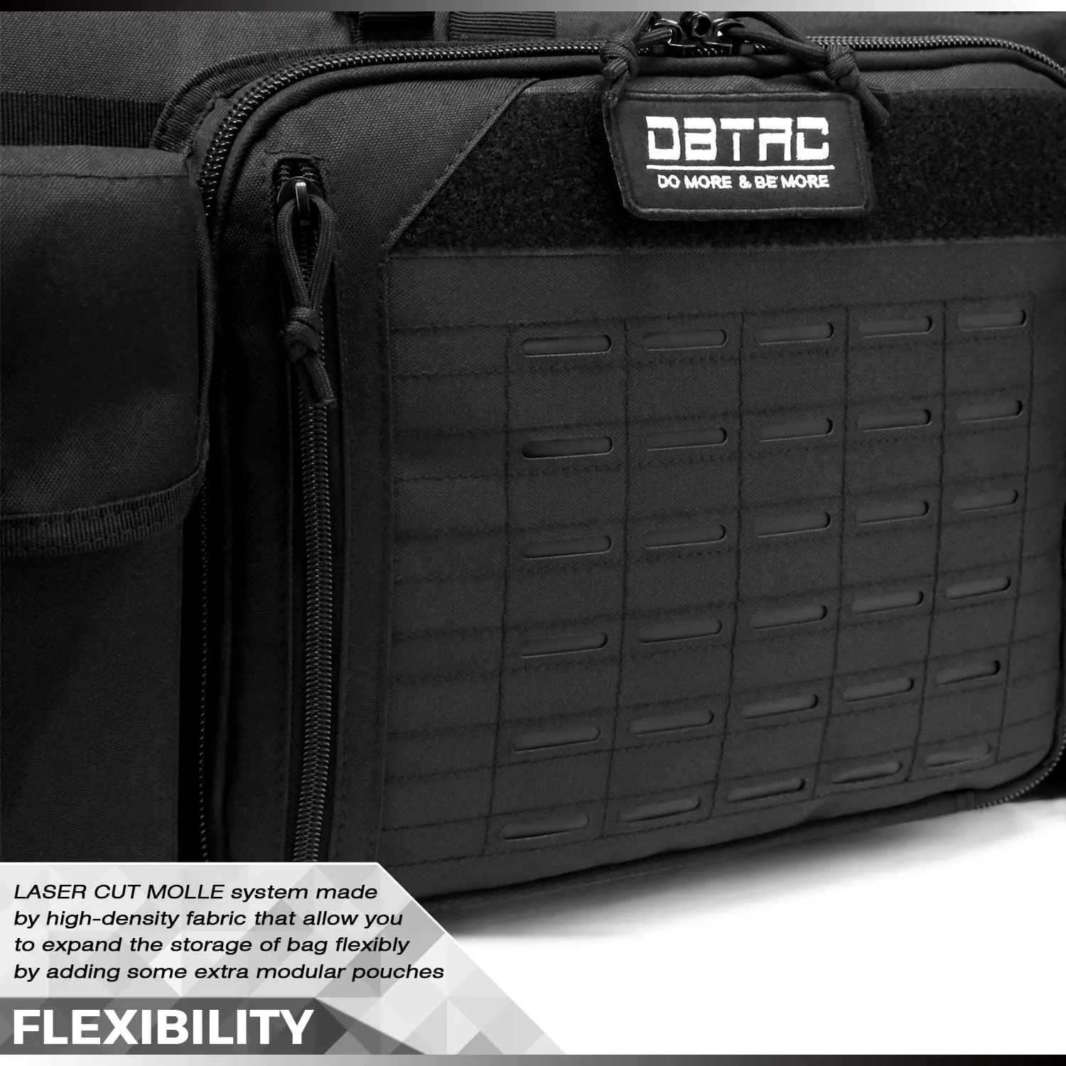DBTAC Urban Classic Tactical Double Long Gun Bag Soft Rifle Case Pistol Transportation Case w/Backpack Strap for Range Shooting Outdoor Hunting | 32" 36" 42" 48"
