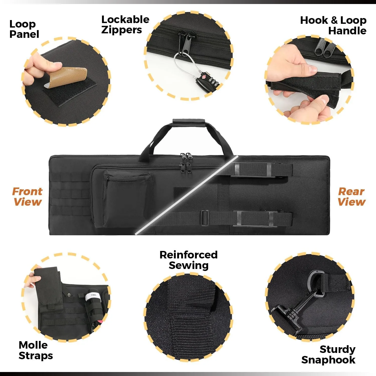 DBTAC Urban Minimalist Low Profile Single Long Rifle Bag Pistol Gun Case for Airsoft Range Shooting Outdoor Hunting | 37" 45"