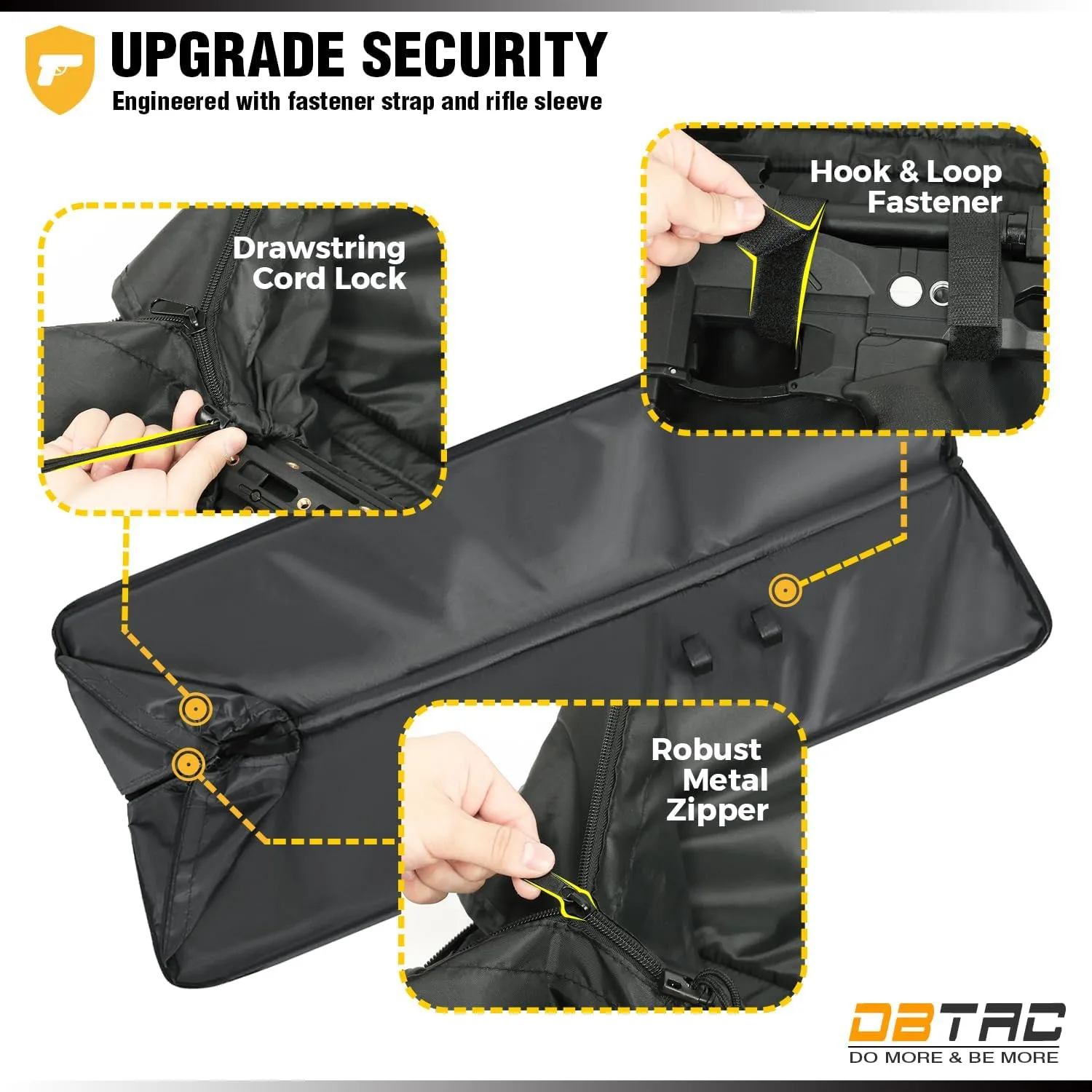 DBTAC Urban Minimalist Low Profile Single Long Rifle Bag Pistol Gun Case for Airsoft Range Shooting Outdoor Hunting | 37" 45"