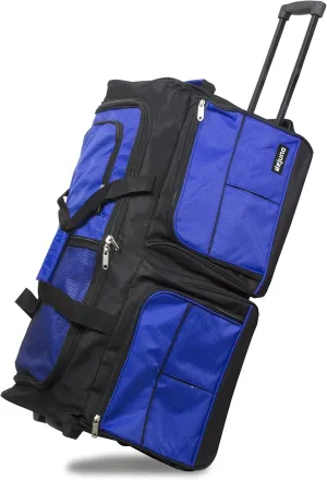 Dejuno 28-Inch Rolling Duffle Bag, Blue