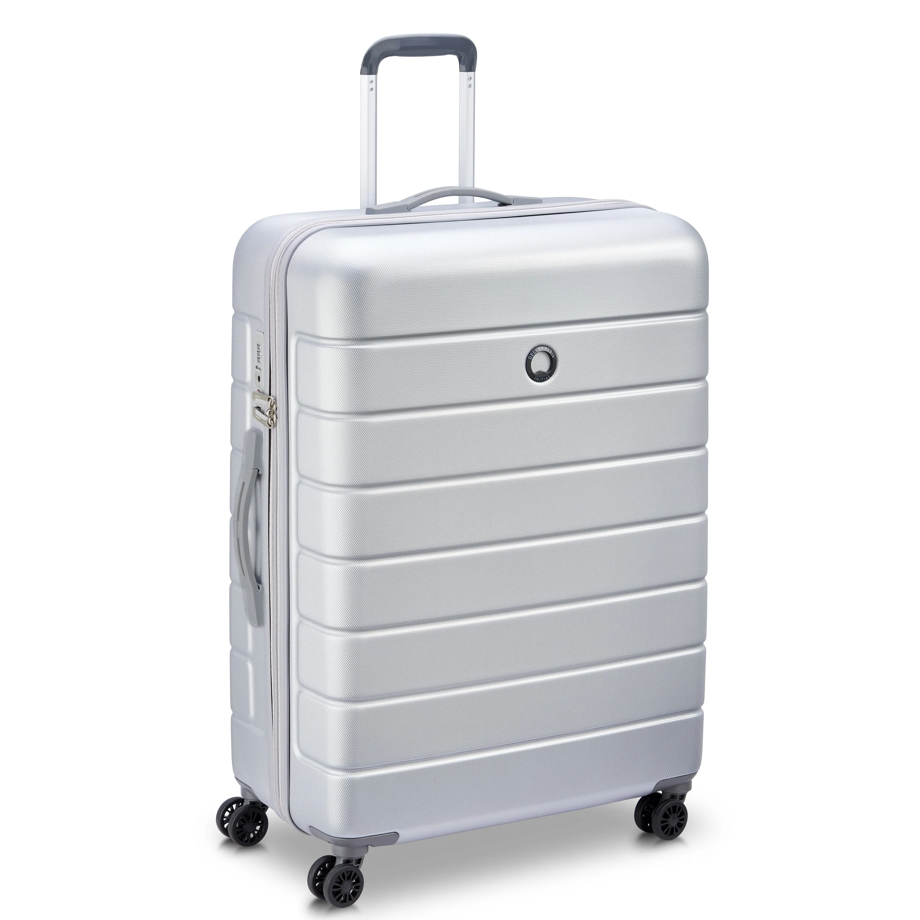 Delsey Lagos 71cm Hardcase Expandable 4 Double Wheel Check-In Luggage Trolley Case Silver - 00387082011W9