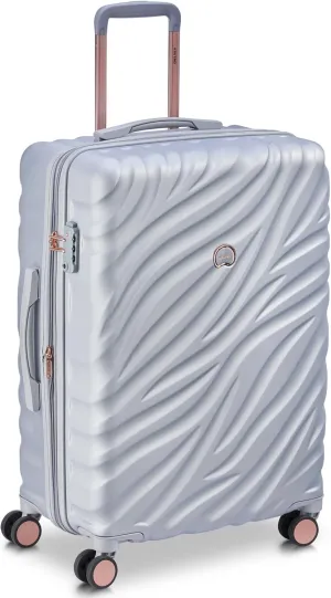 DELSEY PARIS Alexis Durable Luggage, Expandable Lightweight 4-Wheel Spinner, Easy Grip Handles for Smooth Mobility, TSA-Lock Incorporated, Men and Women, Platinum/Rose Gold, Check-In 25-Inch