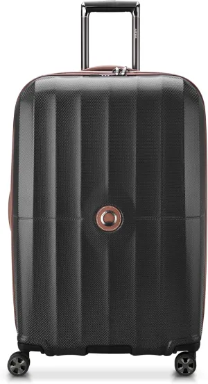 DELSEY PARIS Carrousel Hardside Expandable Luggage with Spinner Wheels, Black, Checked-Large 28 Inch