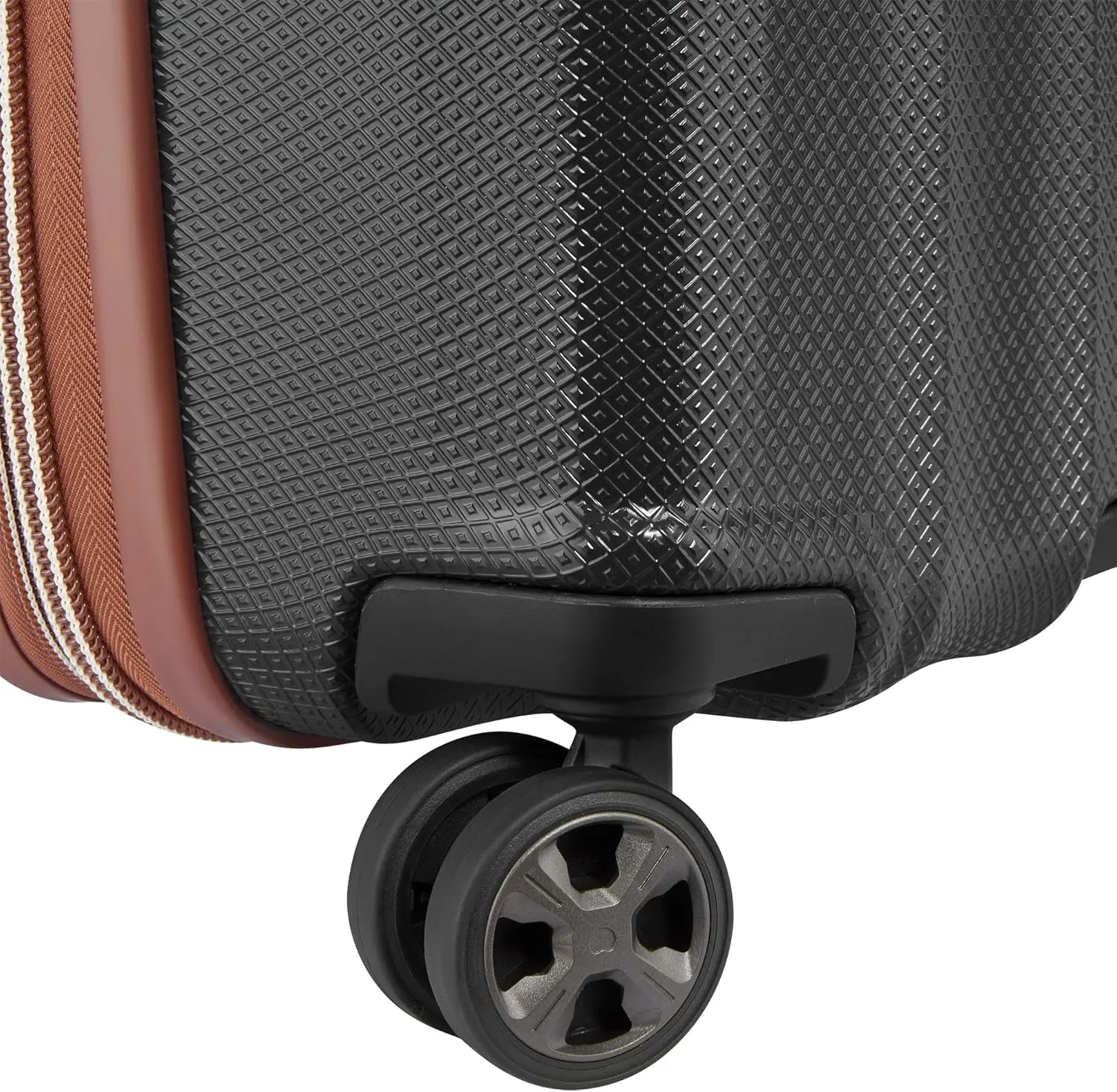 DELSEY PARIS Carrousel Hardside Expandable Luggage with Spinner Wheels, Black, Checked-Large 28 Inch
